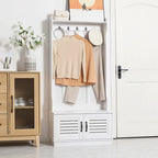 Banc porte-manteau d'entrée avec rangement à chaussures