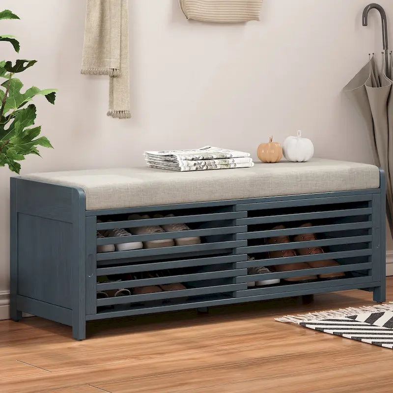 Banc de rangement volet avec meuble à chaussures