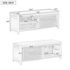 Banc de rangement volet avec meuble à chaussures