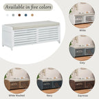 Banc de rangement volet avec meuble à chaussures