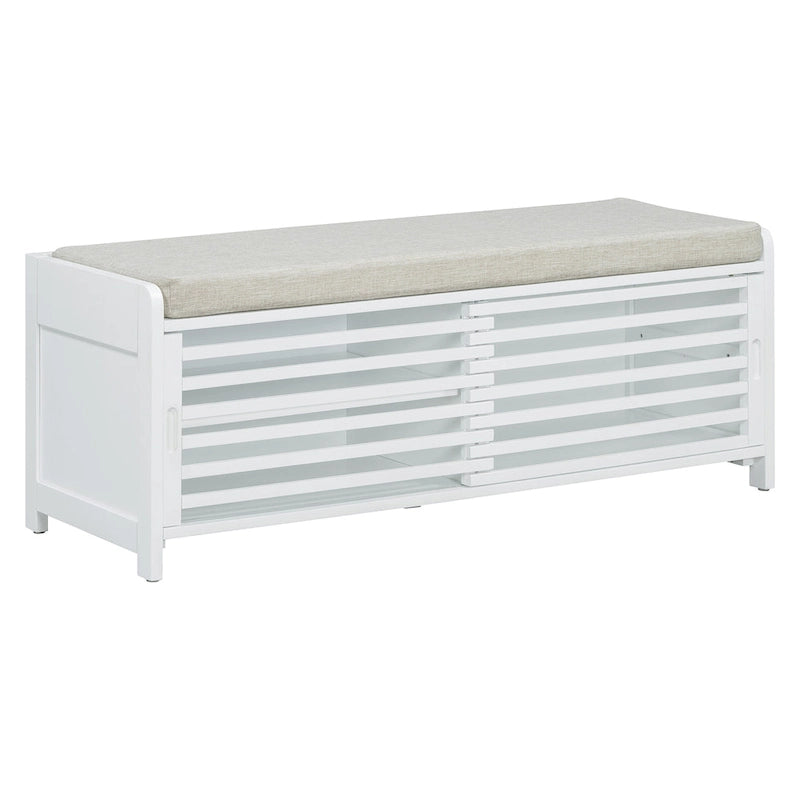 Banc de rangement volet avec meuble à chaussures