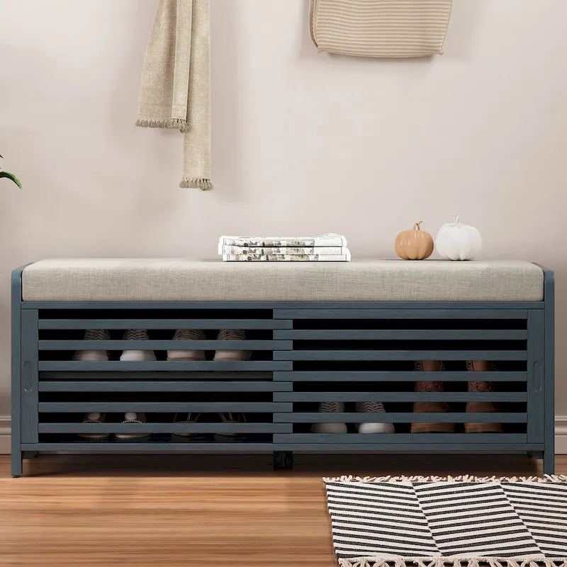 Banc de rangement volet avec meuble à chaussures