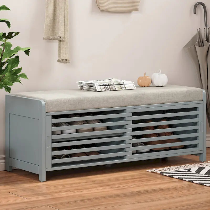 Banc de rangement volet avec meuble à chaussures