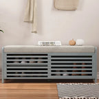 Banc de rangement volet avec meuble à chaussures