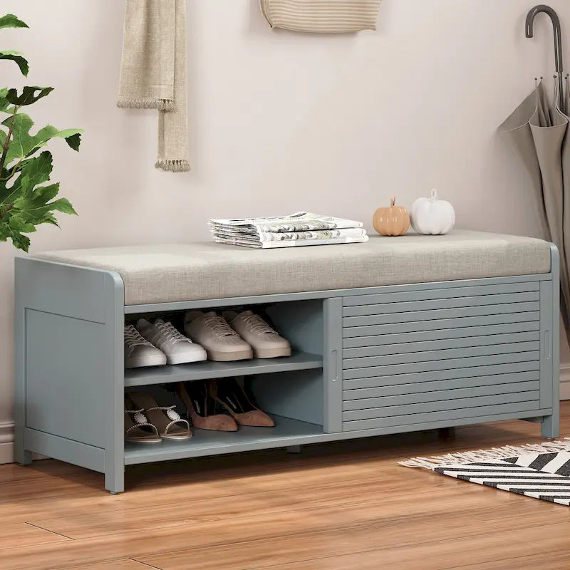 Banc de rangement volet avec meuble à chaussures