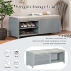Banc de rangement volet avec meuble à chaussures