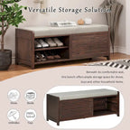 Banc de rangement volet avec meuble à chaussures