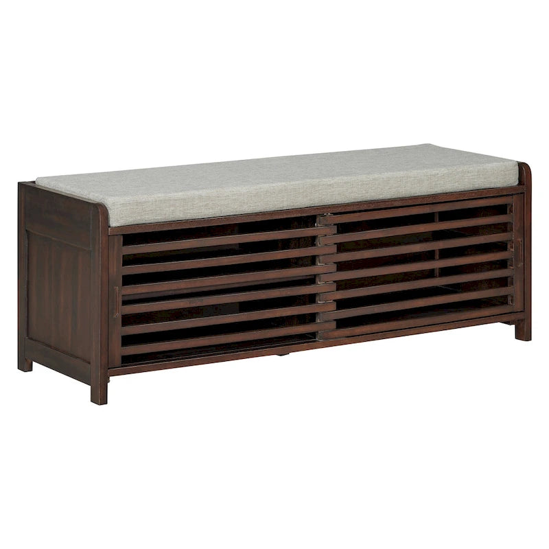 Banc de rangement volet avec meuble à chaussures
