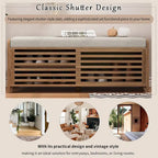 Banc de rangement volet avec meuble à chaussures