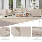 64.3 Canapé deux places en velours, canapé deux places moderne avec coussin d'assise épais amovible, canapé deux places pour 2 personnes