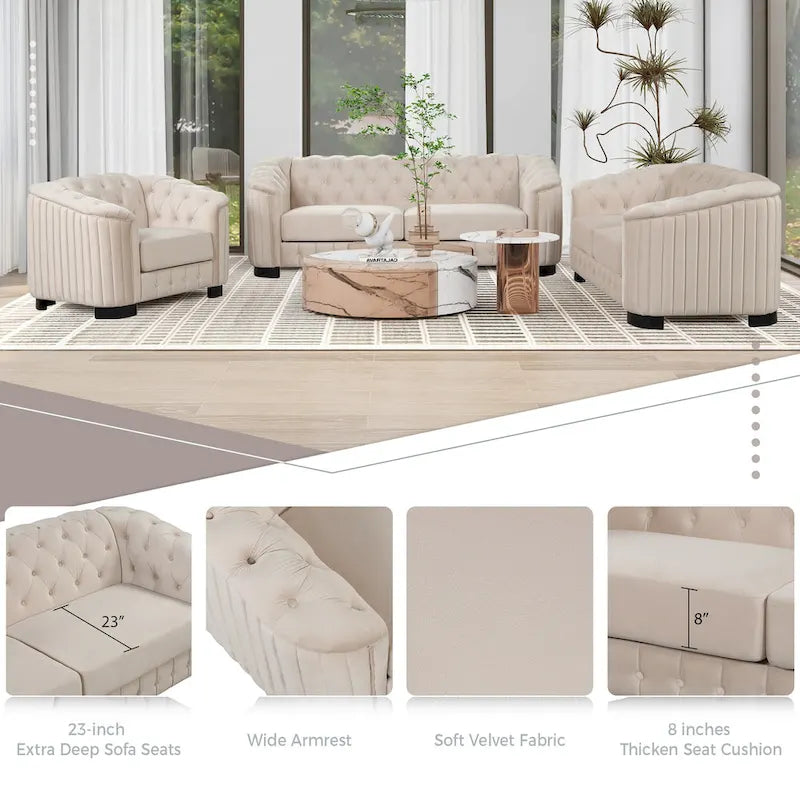 64.3 Canapé deux places en velours, canapé deux places moderne avec coussin d'assise épais amovible, canapé deux places pour 2 personnes