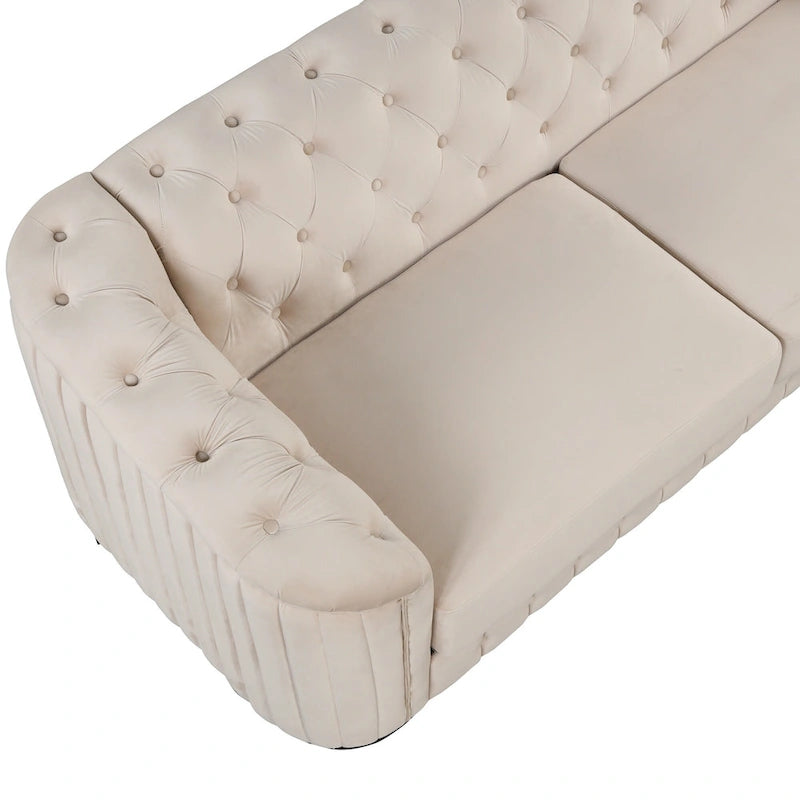 64.3 Canapé deux places en velours, canapé deux places moderne avec coussin d'assise épais amovible, canapé deux places pour 2 personnes