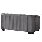 64.3 Canapé deux places en velours, canapé deux places moderne avec coussin d'assise épais amovible, canapé deux places pour 2 personnes