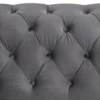 64.3 Canapé deux places en velours, canapé deux places moderne avec coussin d'assise épais amovible, canapé deux places pour 2 personnes