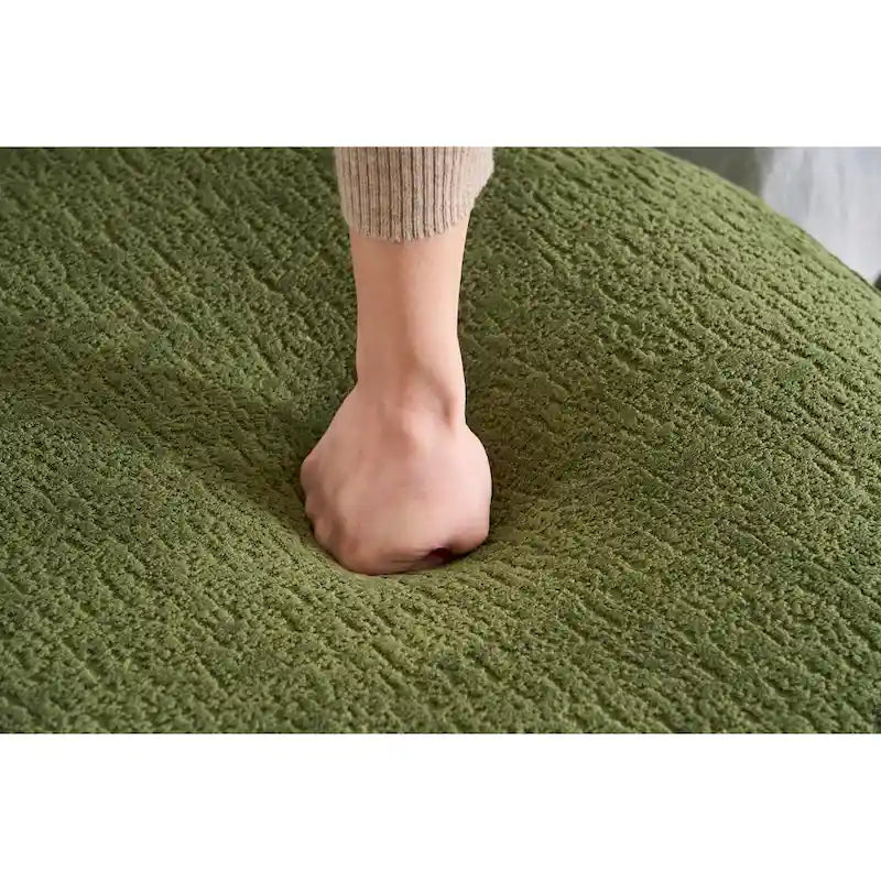 Canapé d'angle en chenille en forme de L avec méridienne et 4 oreillers
