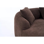 Canapé d'angle en chenille en forme de L avec méridienne et 4 oreillers
