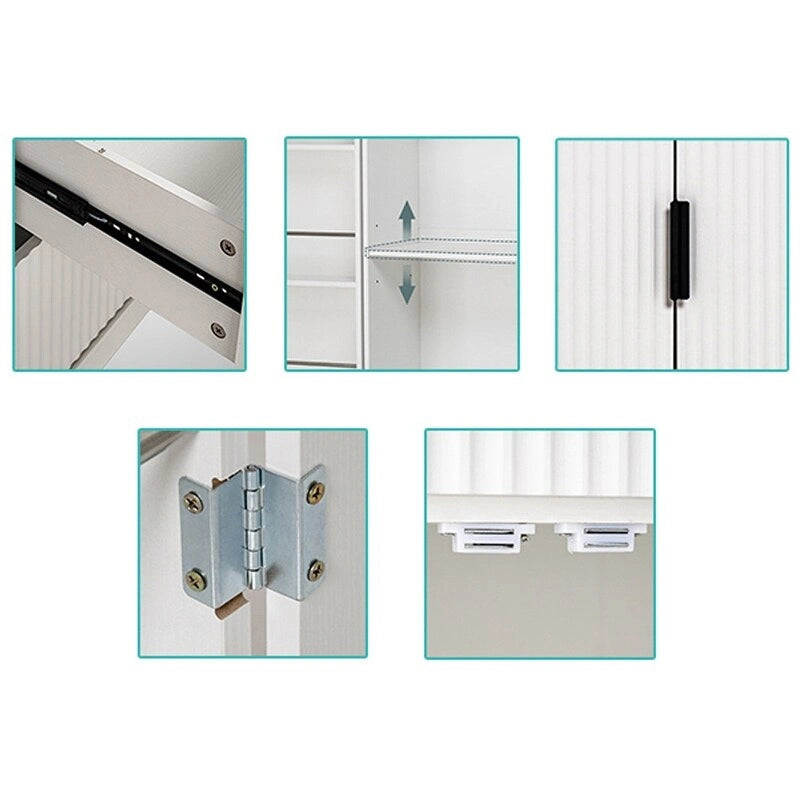 Meuble de Rangement pour Salle de Bain avec 2 Tiroirs, Étagère à 8 Compartiments et 3 Étagères