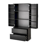 Meuble de Rangement pour Salle de Bain avec 2 Tiroirs, Étagère à 8 Compartiments et 3 Étagères