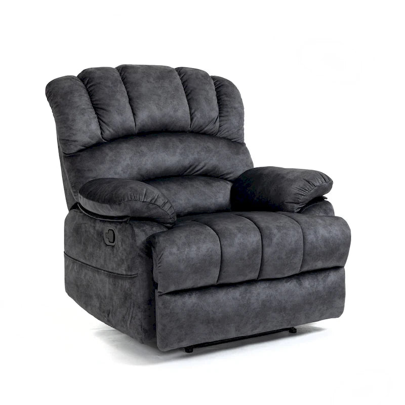 Fauteuil inclinable manuel surdimensionné avec levier latéral et dossier réglable