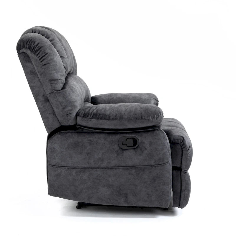 Fauteuil inclinable manuel surdimensionné avec levier latéral et dossier réglable