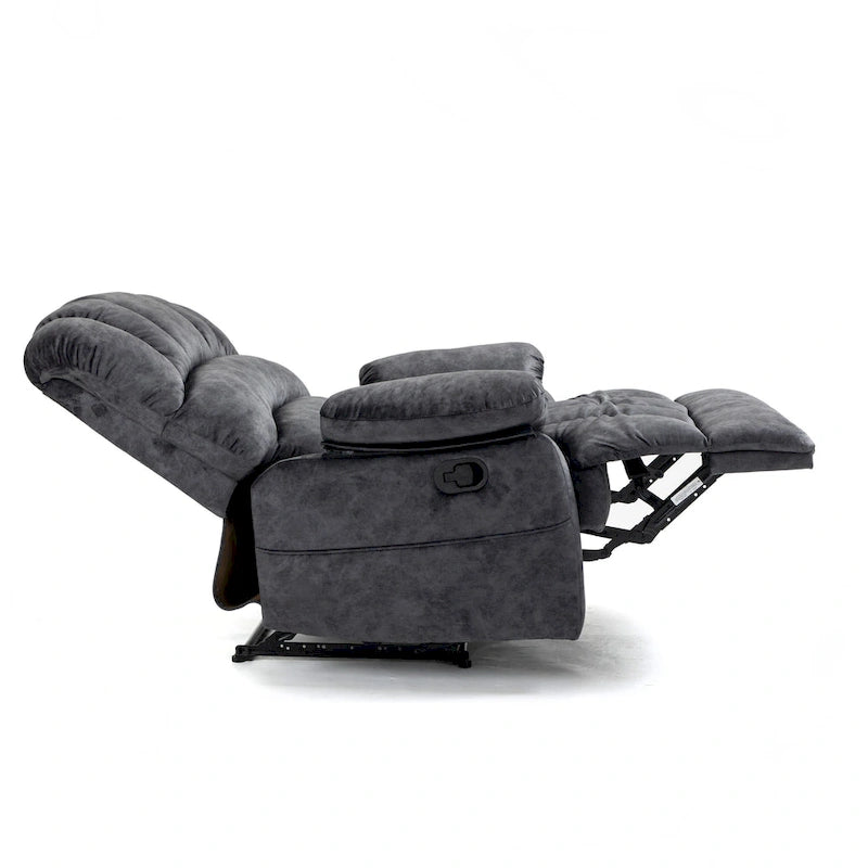 Fauteuil inclinable manuel surdimensionné avec levier latéral et dossier réglable