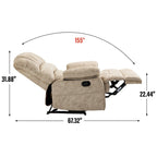 Fauteuil inclinable manuel surdimensionné avec levier latéral et dossier réglable