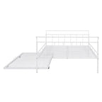 Lit de repos en métal avec poignée incurvée et lit gigogne double pour chambre à coucher