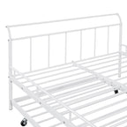 Lit de repos en métal avec poignée incurvée et lit gigogne double pour chambre à coucher