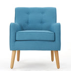 Fauteuil d'appoint capitonné avec pieds en épingle à cheveux en fer