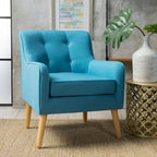 Fauteuil d'appoint capitonné avec pieds en épingle à cheveux en fer