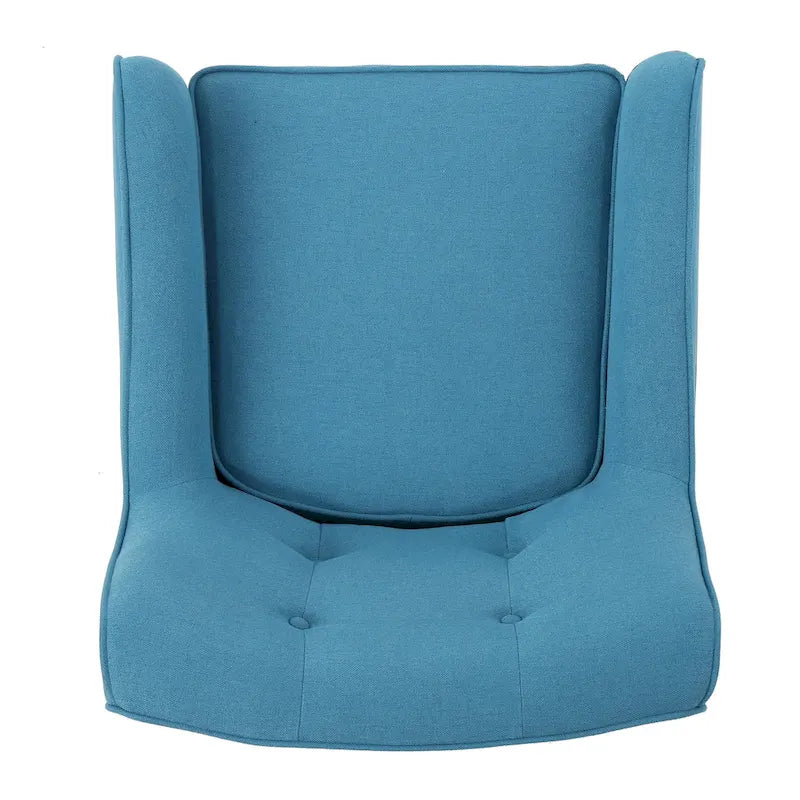 Fauteuil d'appoint capitonné avec pieds en épingle à cheveux en fer