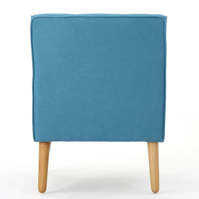 Fauteuil d'appoint capitonné avec pieds en épingle à cheveux en fer
