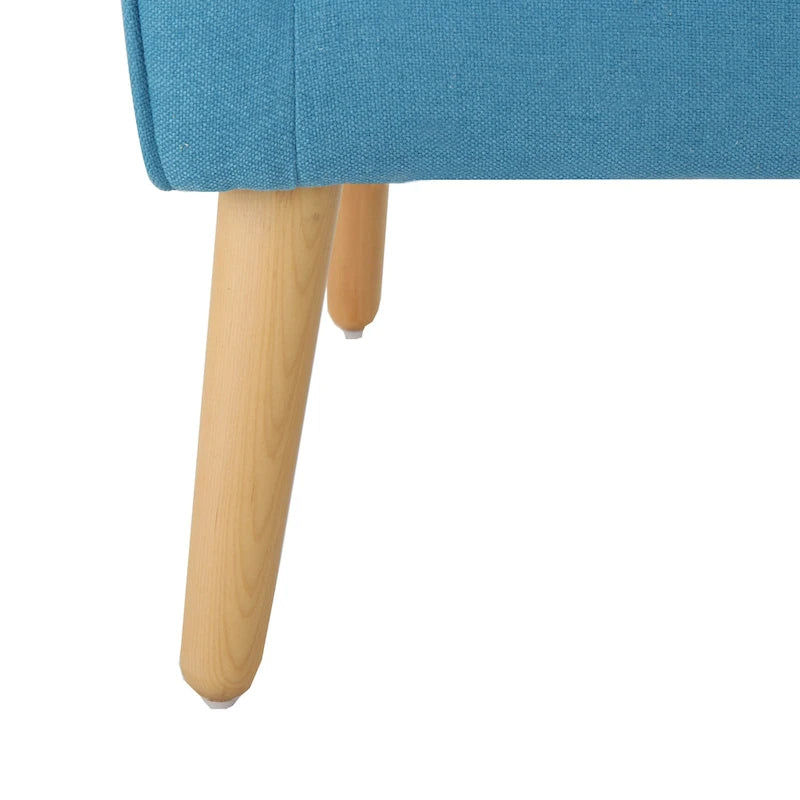Fauteuil d'appoint capitonné avec pieds en épingle à cheveux en fer