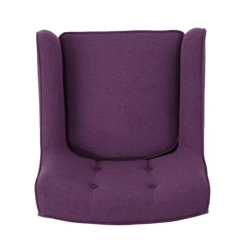 Fauteuil d'appoint capitonné avec pieds en épingle à cheveux en fer
