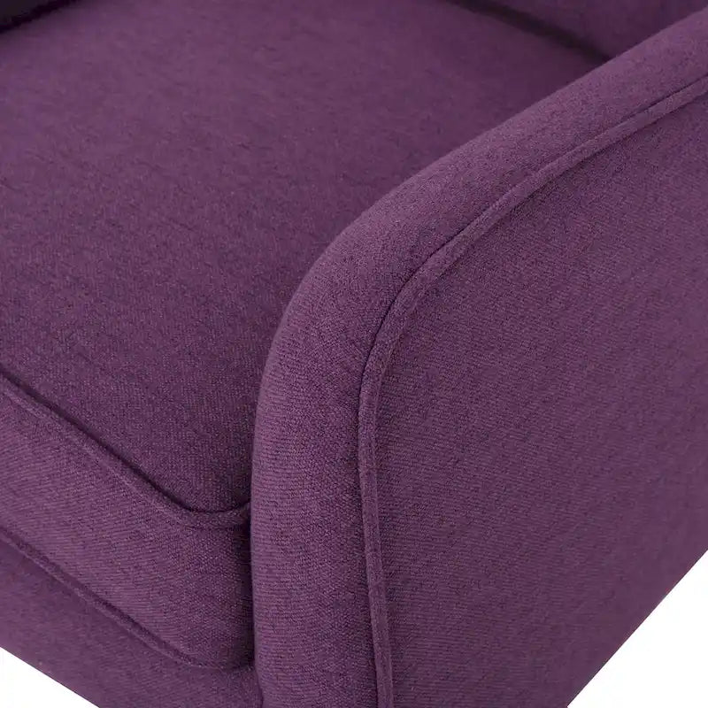 Fauteuil d'appoint capitonné avec pieds en épingle à cheveux en fer