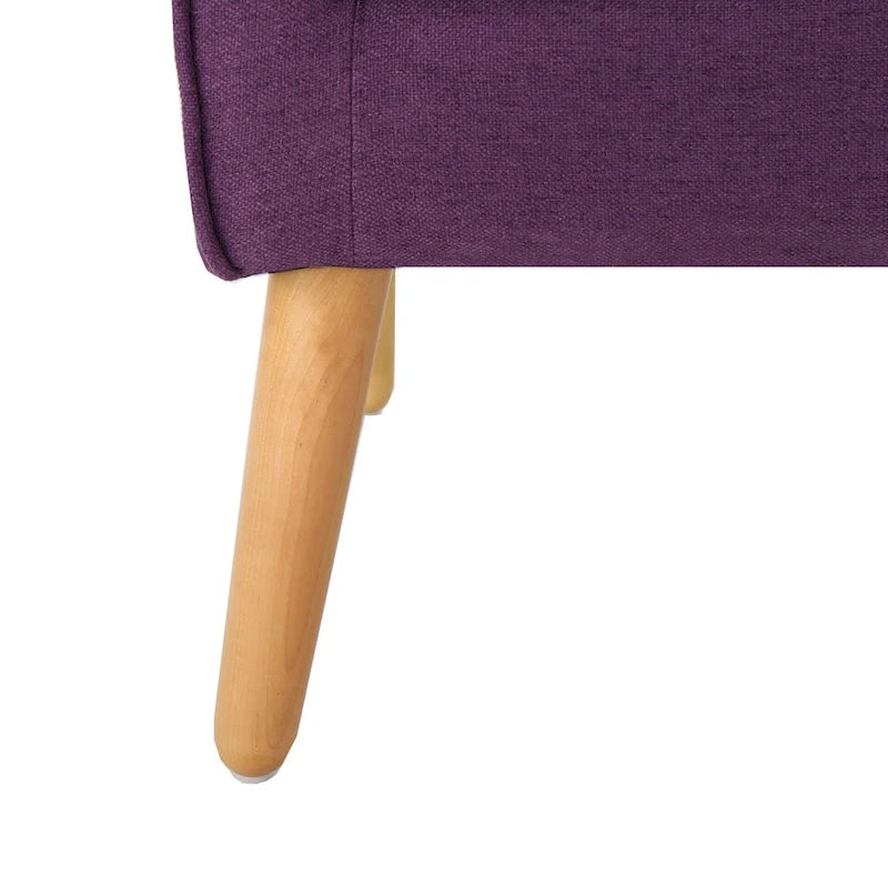 Fauteuil d'appoint capitonné avec pieds en épingle à cheveux en fer