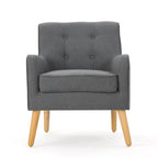 Fauteuil d'appoint capitonné avec pieds en épingle à cheveux en fer