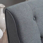 Fauteuil d'appoint capitonné avec pieds en épingle à cheveux en fer