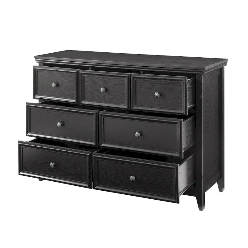 Commode horizontale moderne de ferme à 7 tiroirs, meuble de rangement pour vêtements, tiroirs de rangement pour le salon