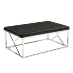 Banc d'appoint capitonné en similicuir moderne