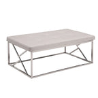 Banc d'appoint capitonné en similicuir moderne