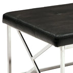 Banc d'appoint capitonné en similicuir moderne