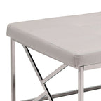 Banc d'appoint capitonné en similicuir moderne