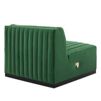 Canapé en velours capitonné