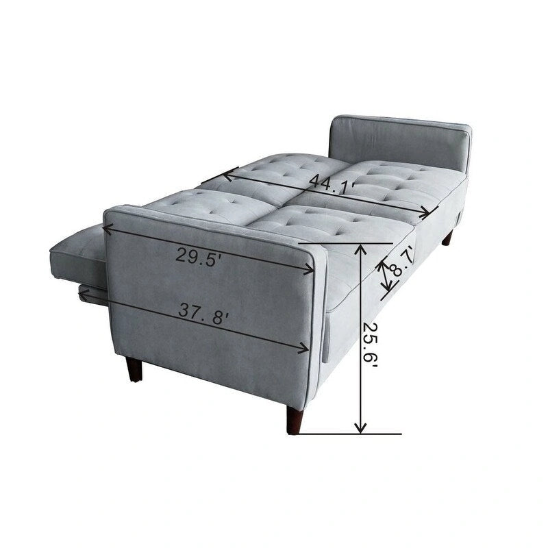 Canapé convertible en velours