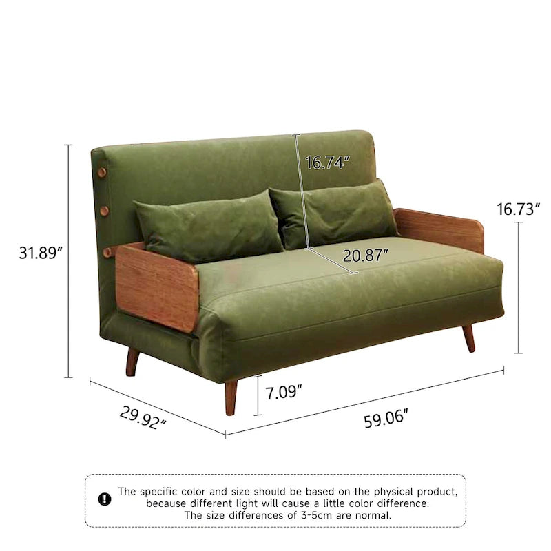 Canapé convertible 150 cm avec dossier réglable