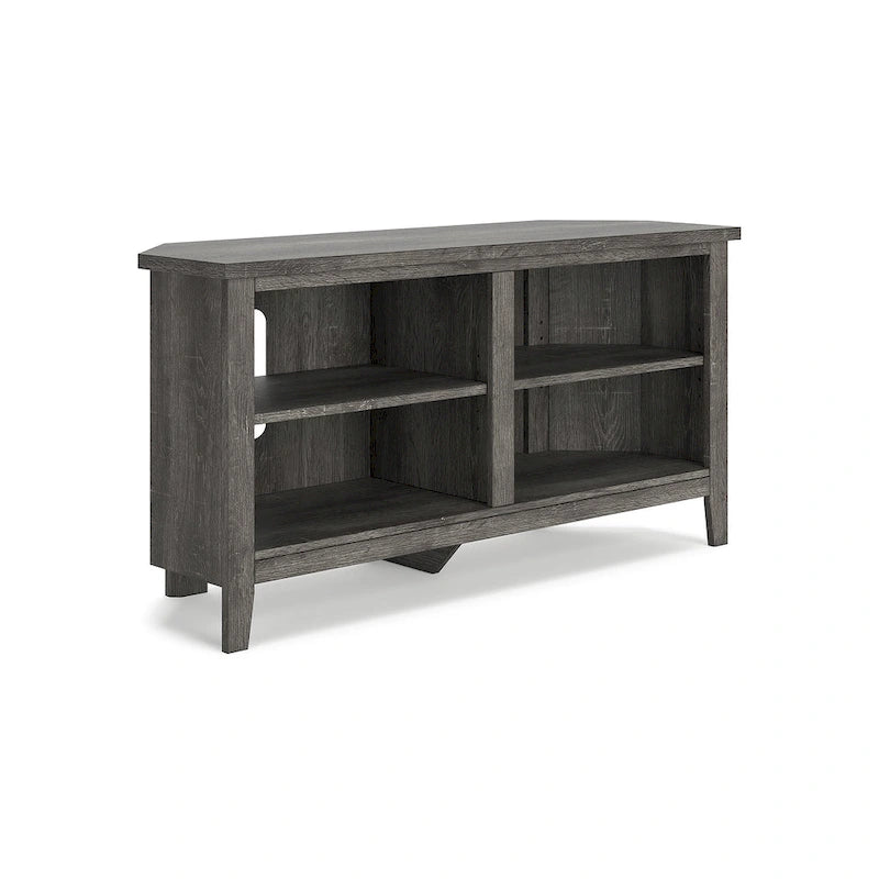 Meuble TV d'angle gris