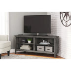 Meuble TV d'angle gris