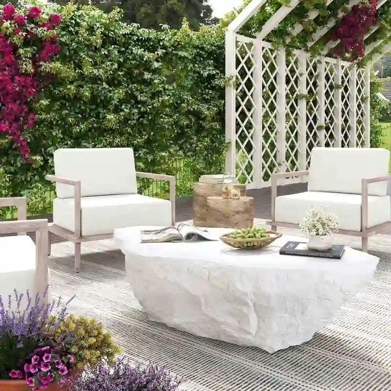 Table basse en béton pour l'intérieur et l'extérieur