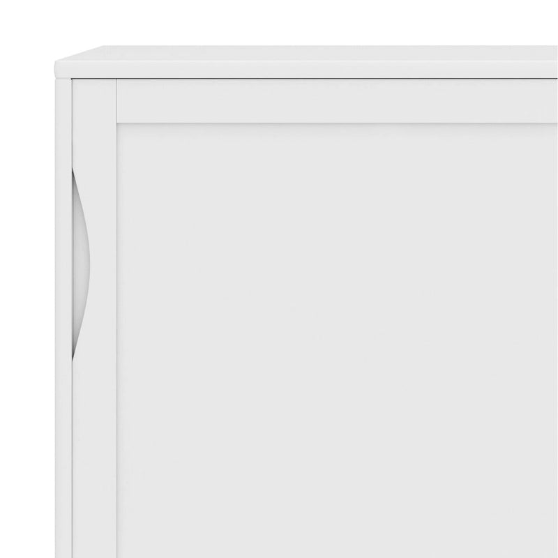 Meuble de rangement moderne du milieu du siècle de 122 cm de large avec portes coulissantes et tiroirs